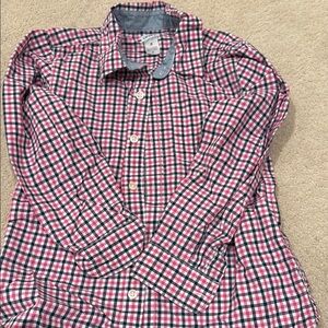 Boy’s Pink and Blue Checkered Shirt